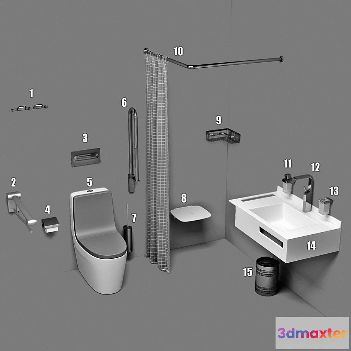 1417390 - A set of items for SU 3D Max