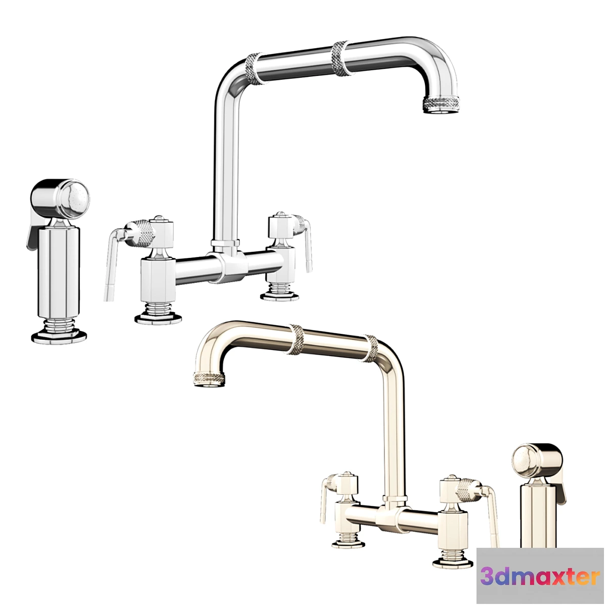 1420670 - Mixer Atlas Two Hole Bridge 3D Max