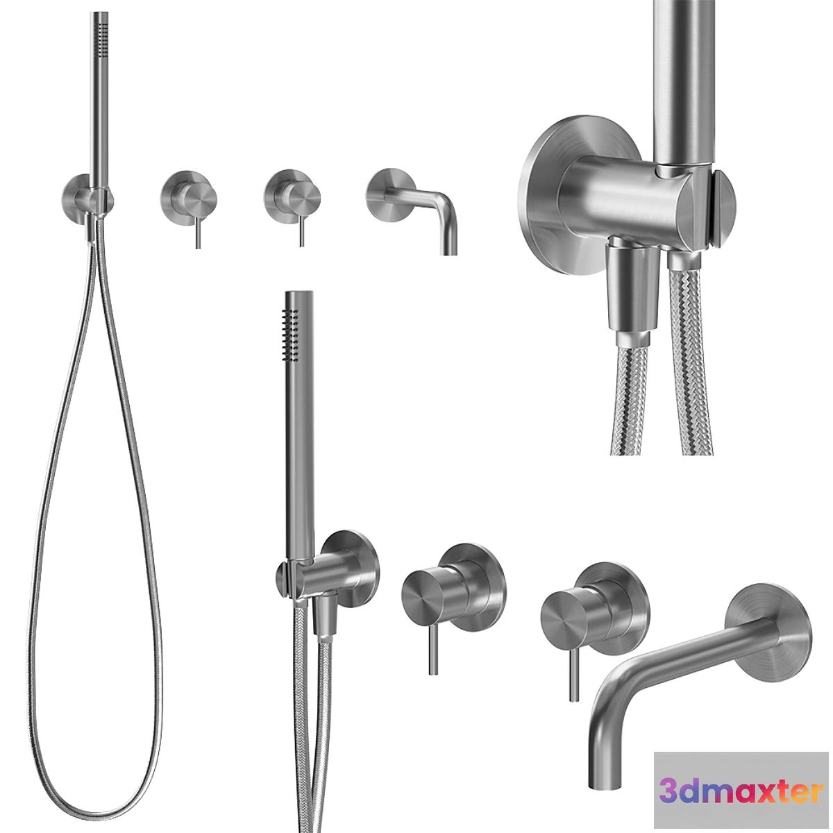 1423108 - Concealed single lever bath faucet Cisal Xion Inox 3D Max