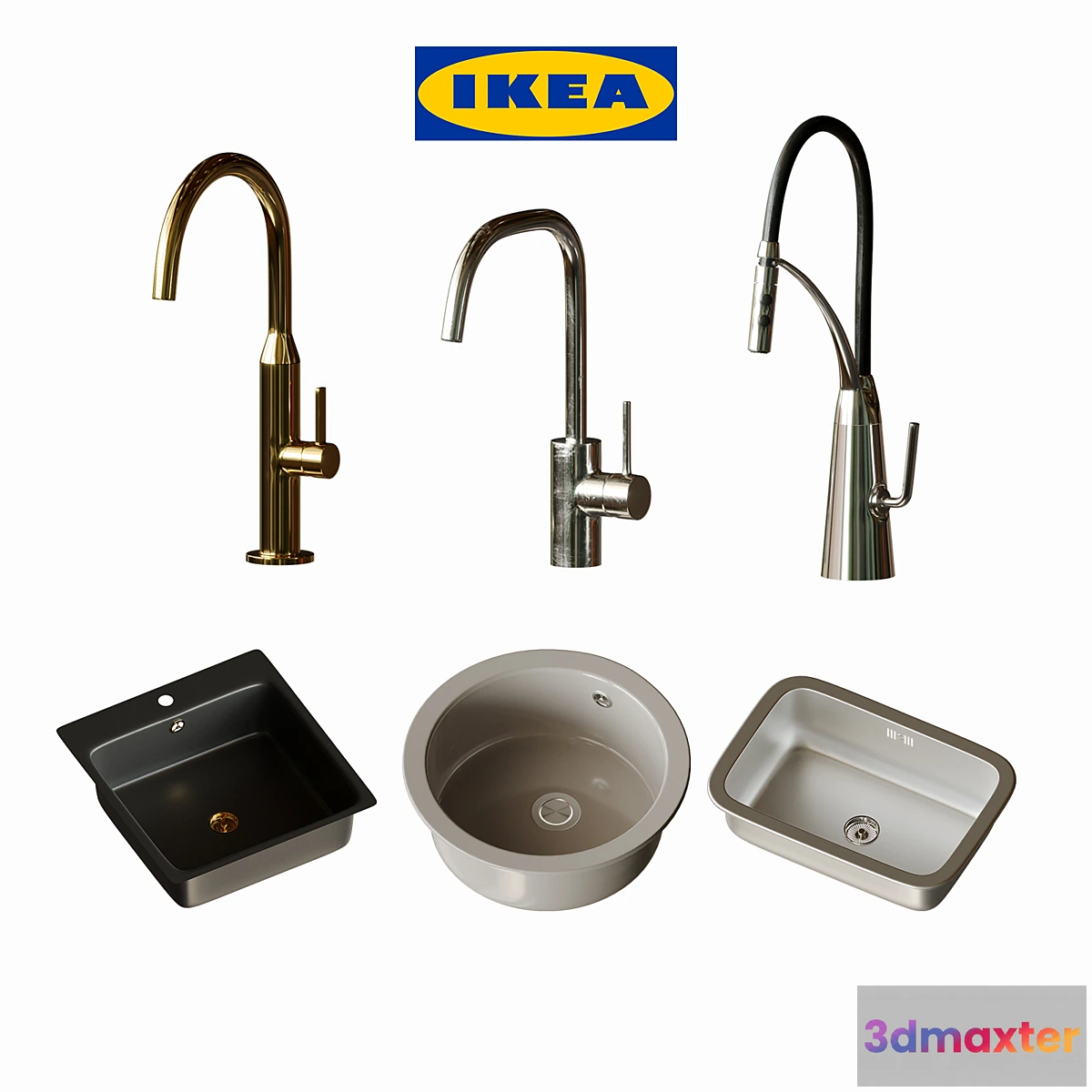 1427152 - Faucets and sinks IKEA 3D Max