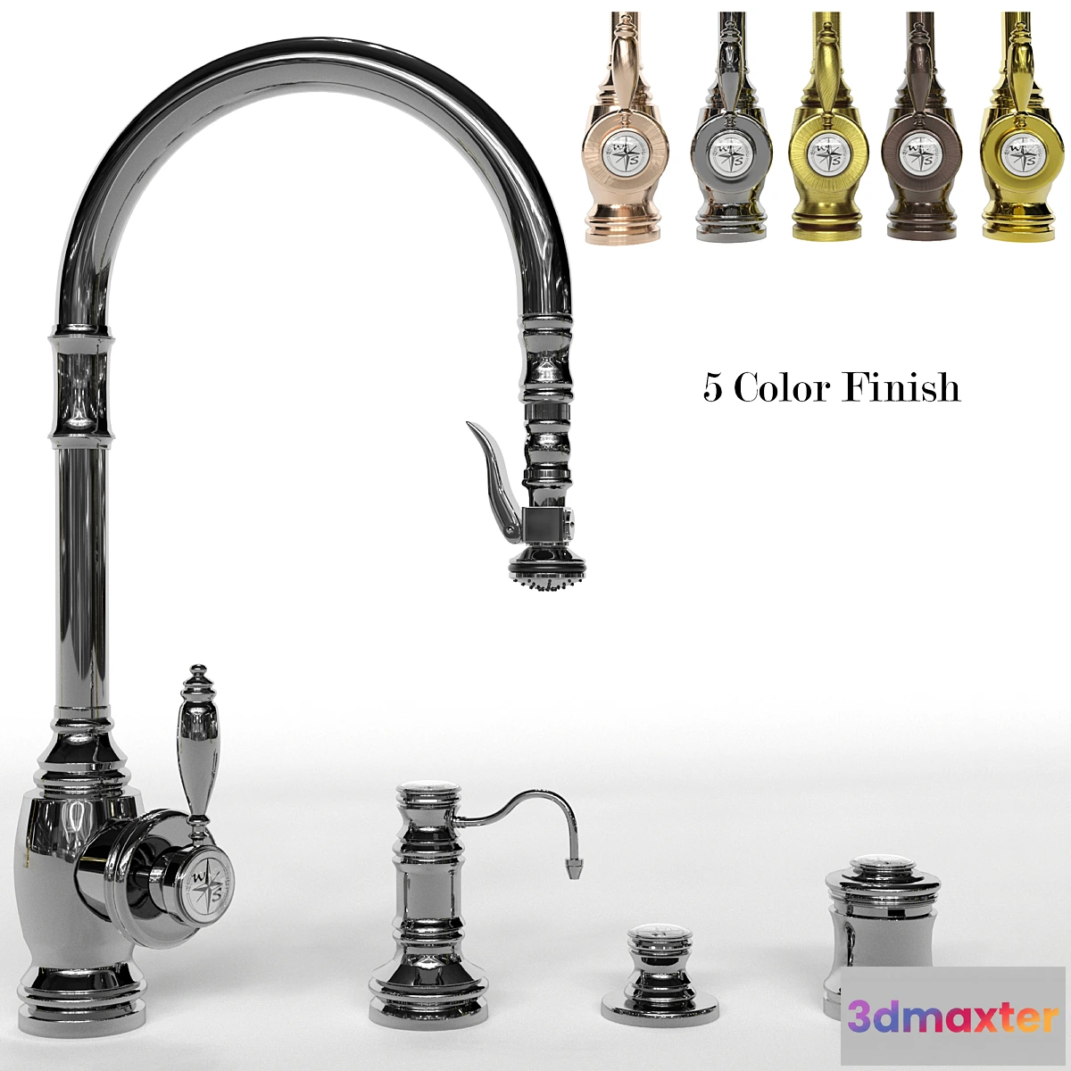 1427316 - Waterstone Pull-Down Faucet 4PC. SUITE 3D Max