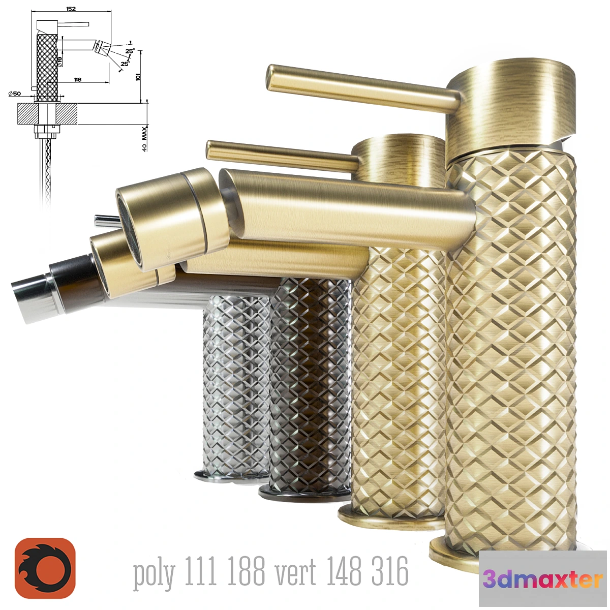 1429994 - Gessi intreccio 3D Max