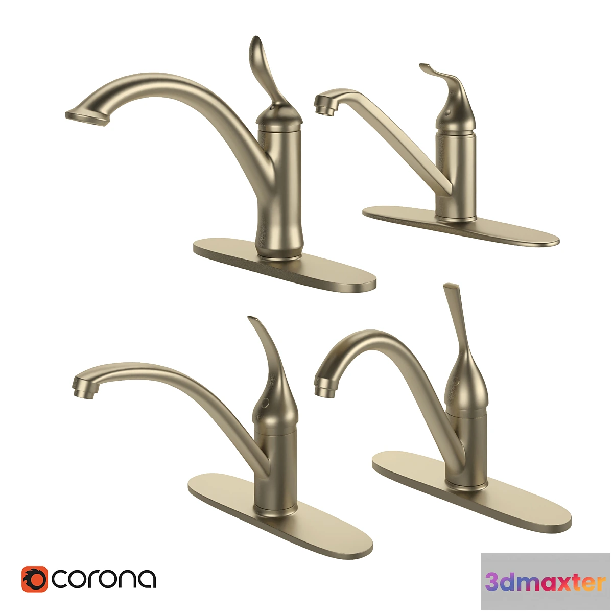 1430860 - kitchen faucet set 01 3D Max