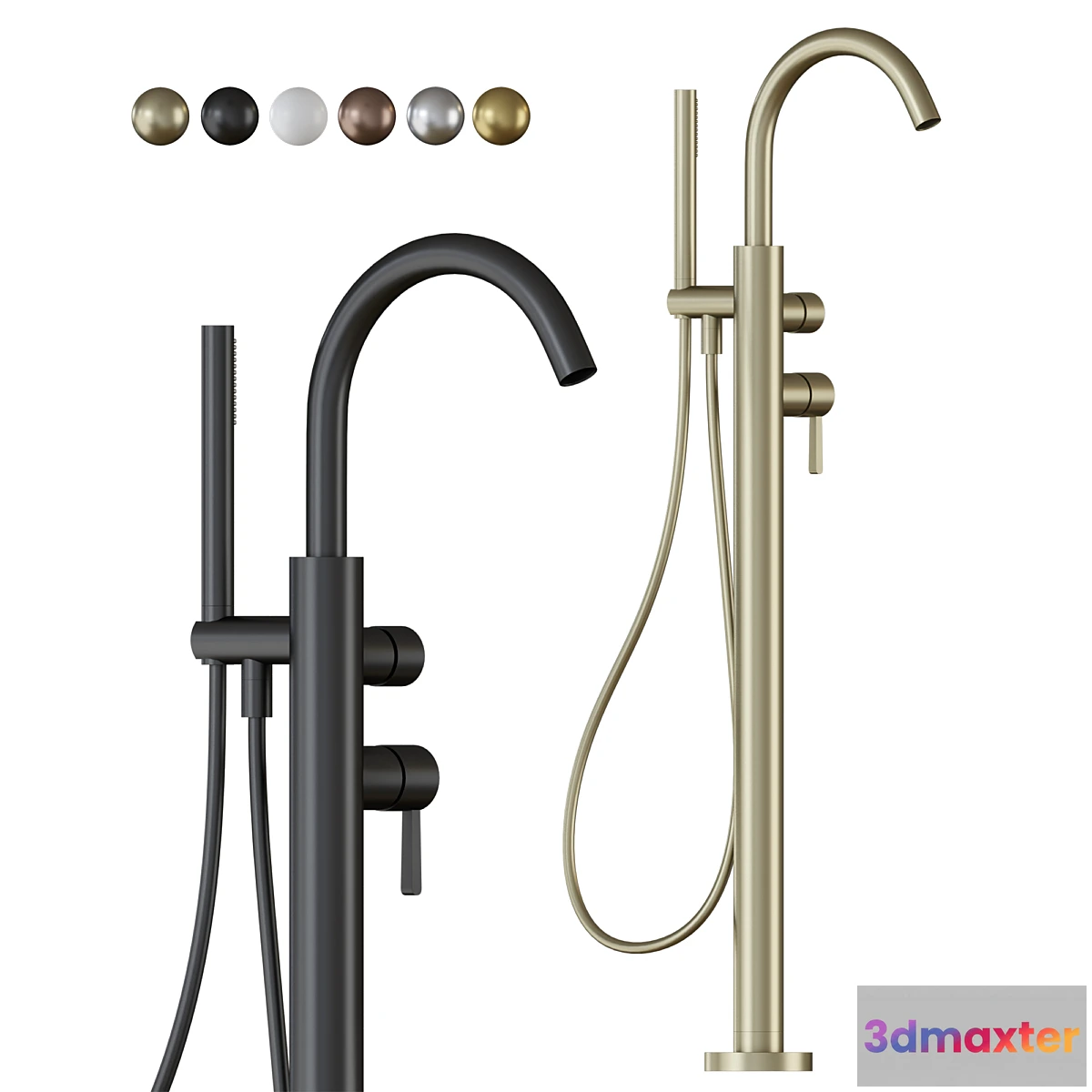 1438604 - Fantini Rubinetti TORINO  Floor mixer 3D Max