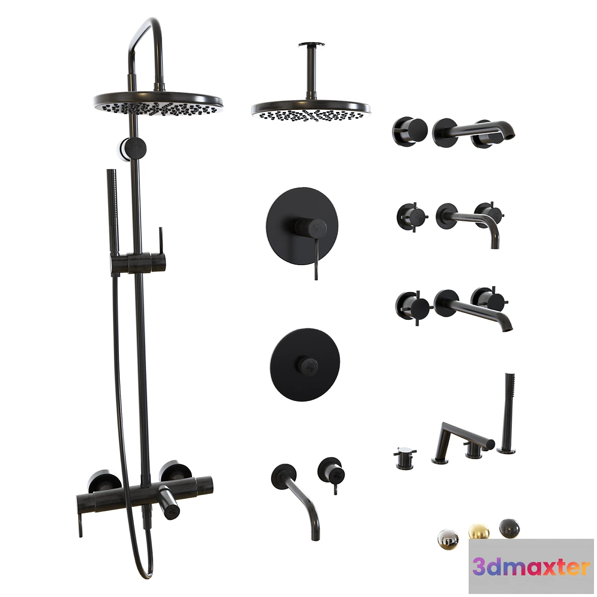 1441982 - Faucets set 1 3D Max