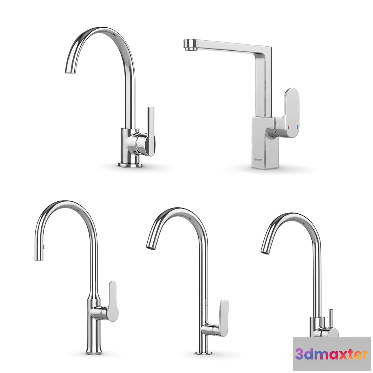 1448848 - Set of kitchen faucets Ravak set 11 3D Max