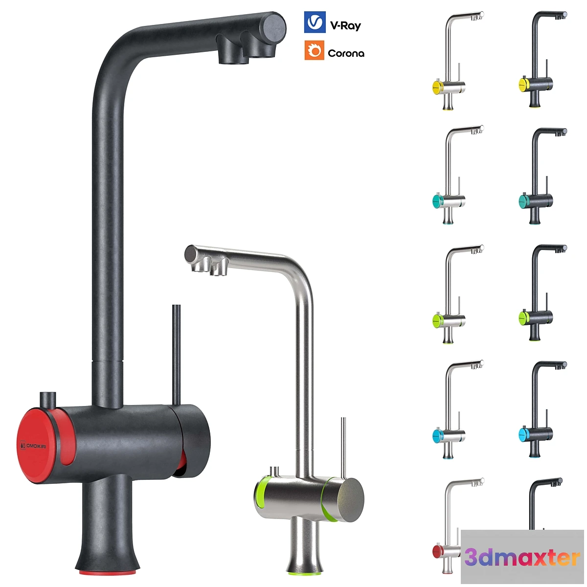 1452662 - kitchen faucets Omoikiri HotaruG 3D Max