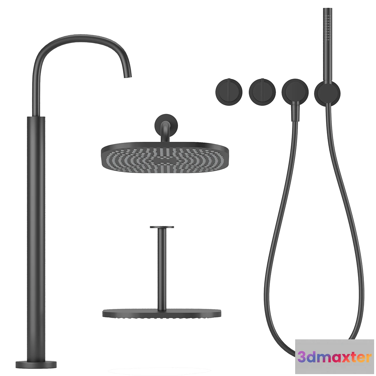 1459798 - collection of bath faucets 3D Max