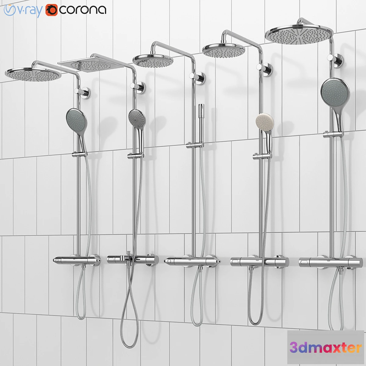 1462506 - GROHE shower systems  Rainshower set 39 3D Max