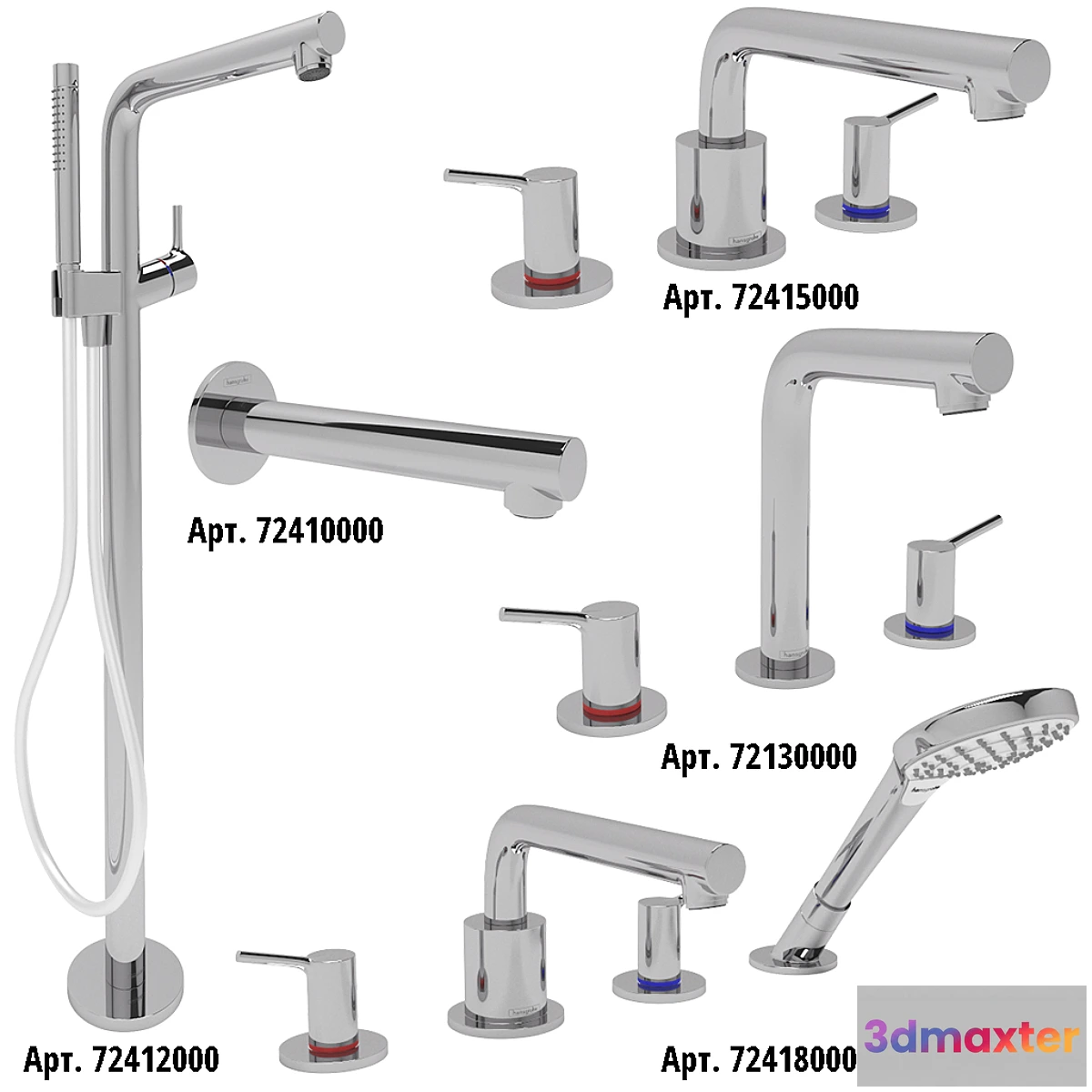 1470150 - HANSGROHE Bath Faucet Collection  Talis S set 2 3D Max