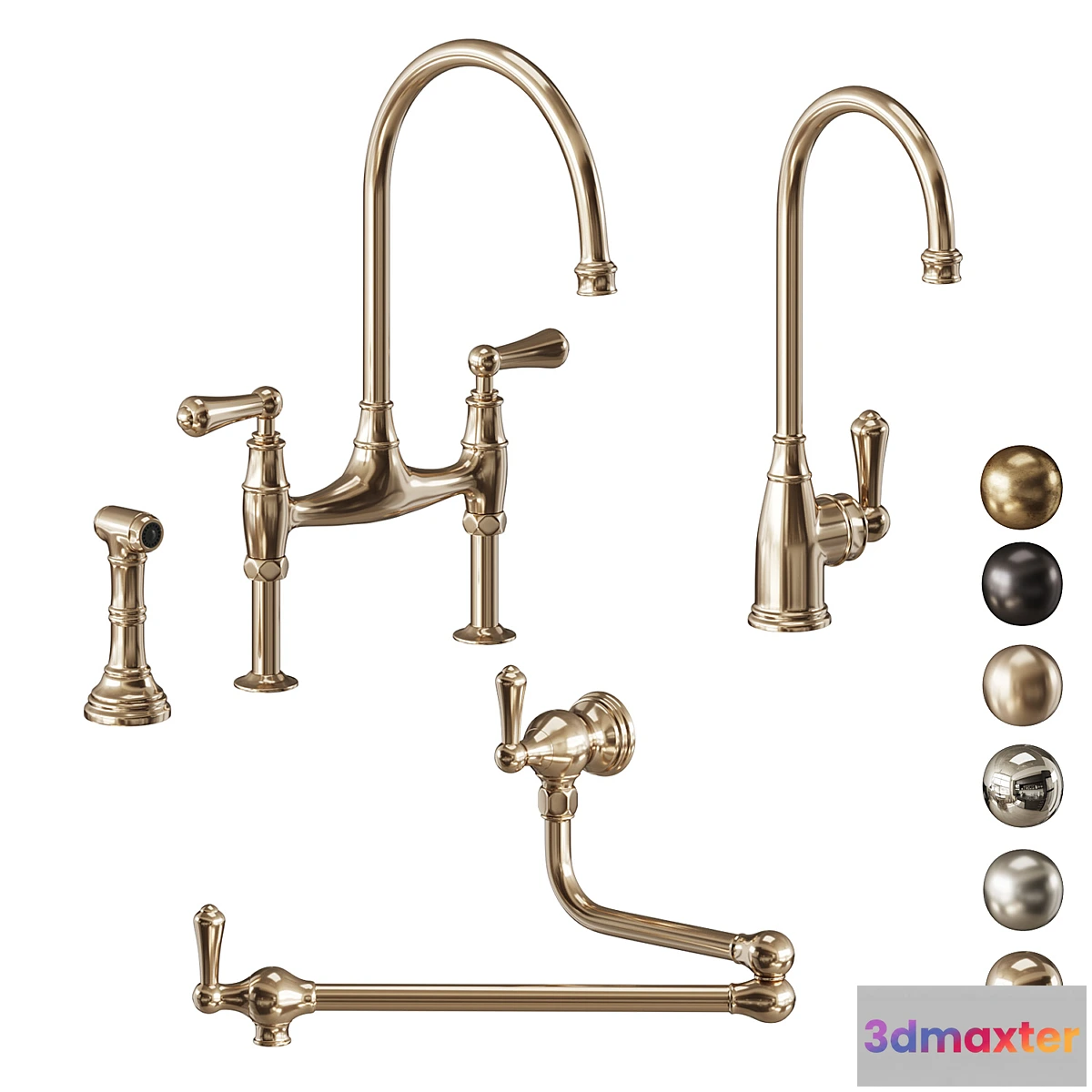 1473106 - Perrin and Rowe Georgian Era Faucet 3D Max