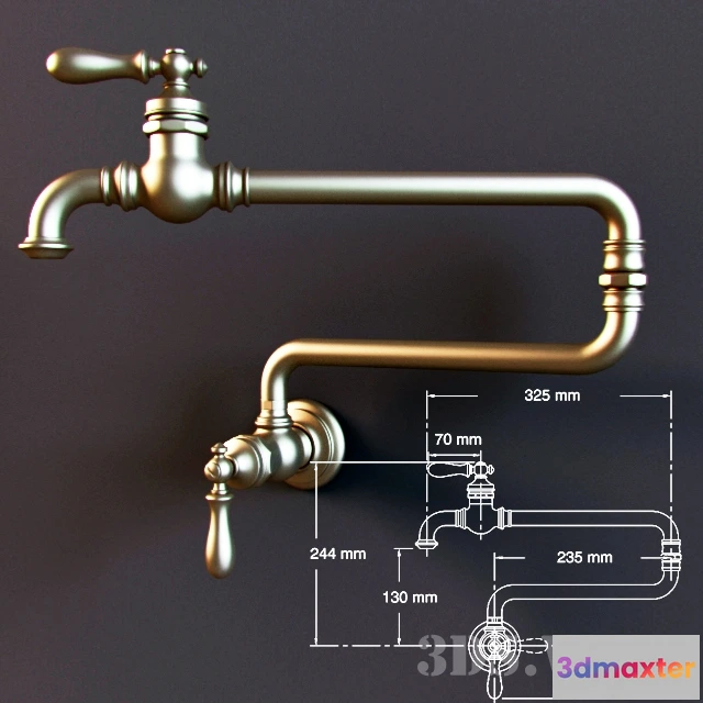 1645040 - kitchen - Kitchen faucet Kohler Artifacts 3D Max