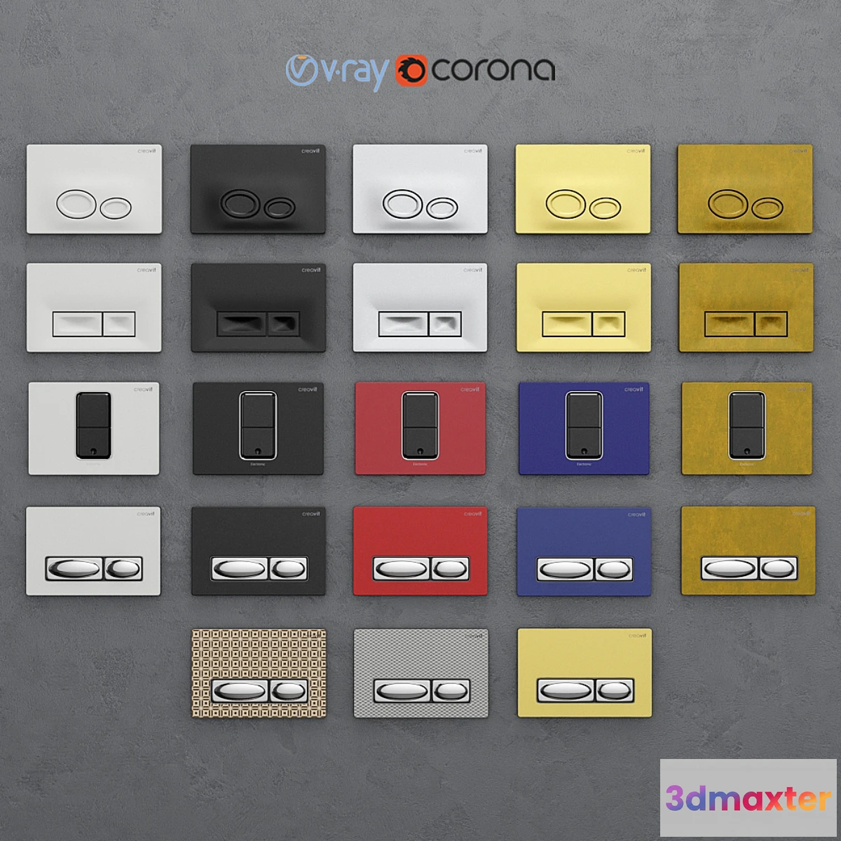 545083 - Set of buttons for installing Сreavit 2