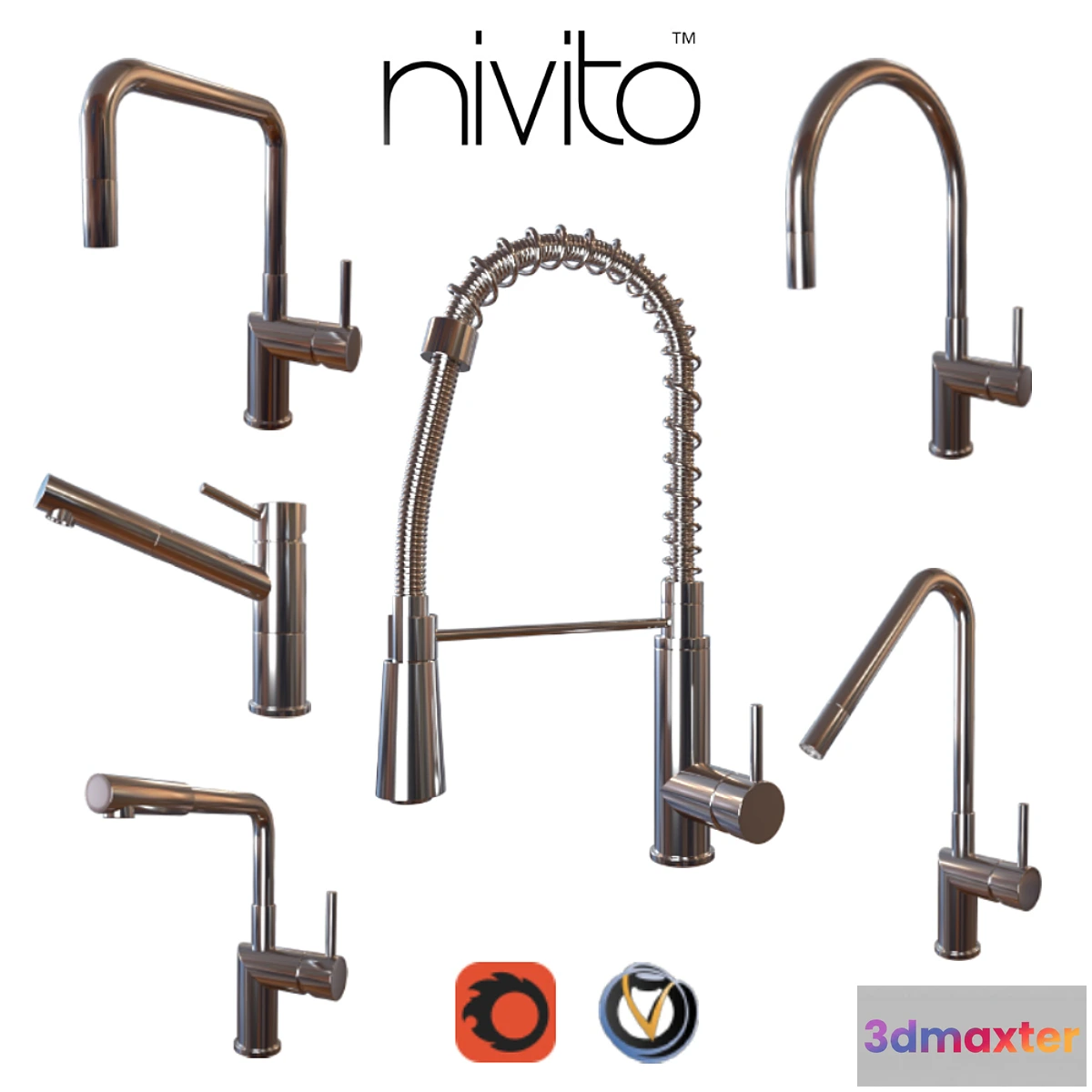 665997 - Faucets Nivito cuisine (6 pcs. 8 colors)