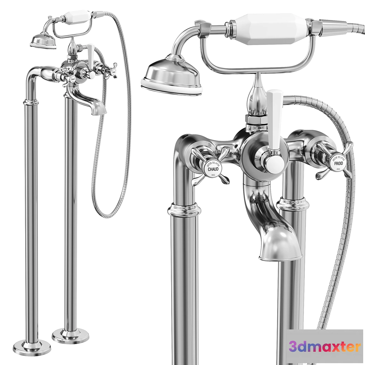 686936 - Jacob Delafon CLÉO 1889 floor-mounted bath mixer