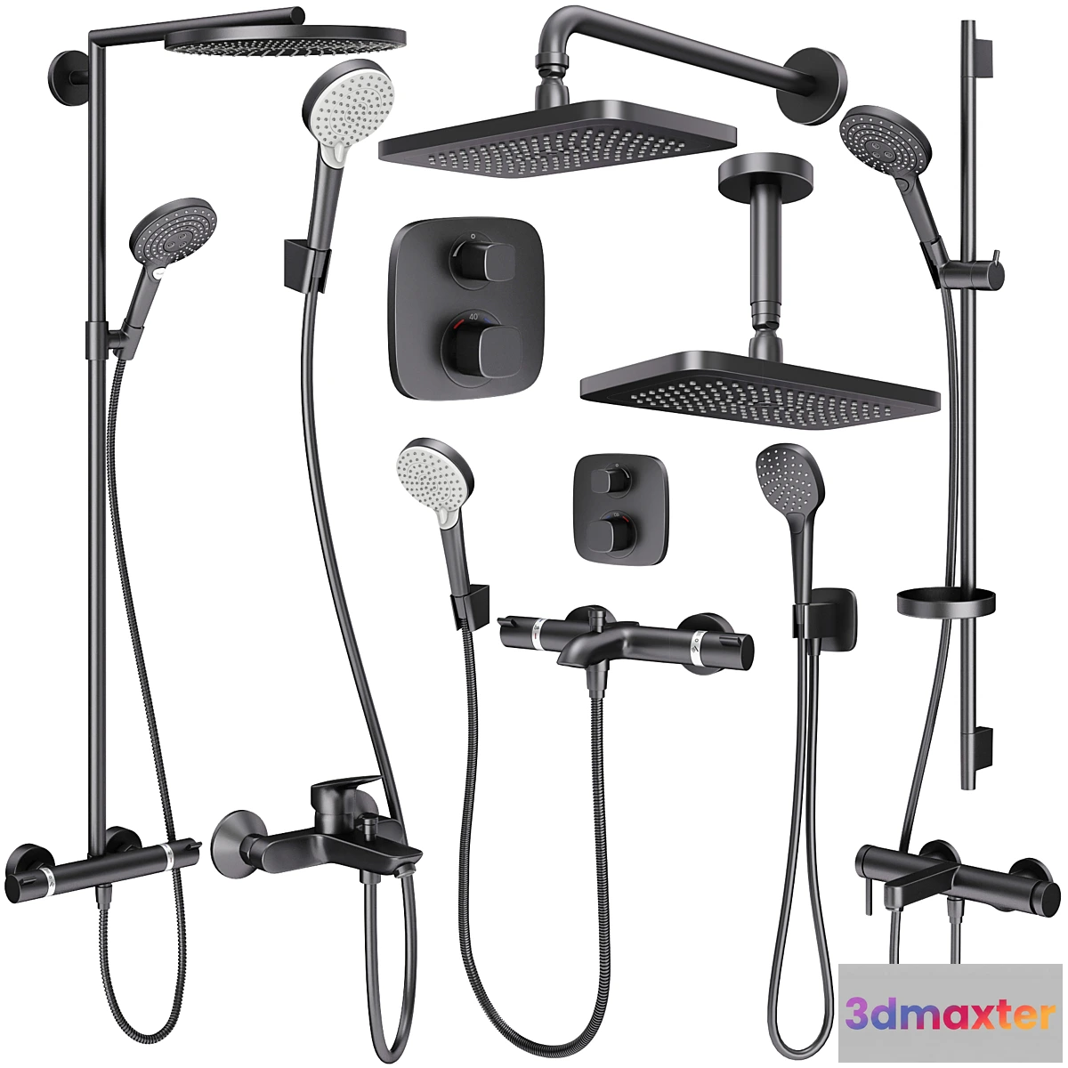 686996 - Faucets and shower systems Hansgrohe black set 168