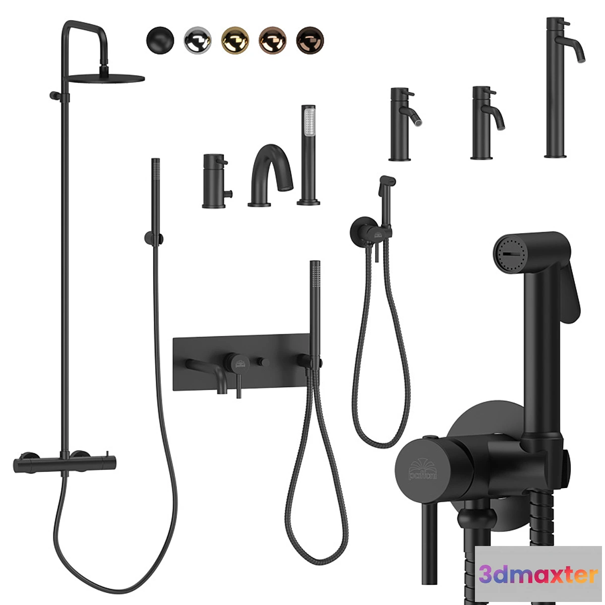 783884 - Paffoni light set 2   With adjustable shower hose