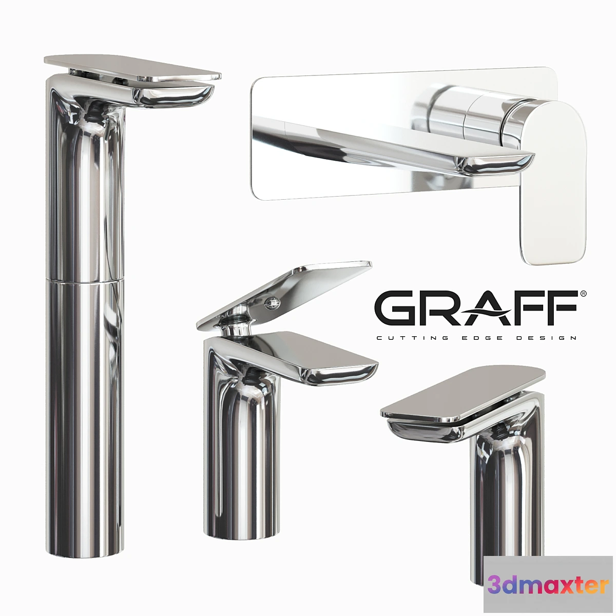 897234 - Graff set basin mixer for wall SENTO Series