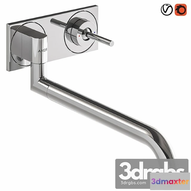 911956 - Axor Uno Single Lever Kitchen Mixer For Concealed Installation Wall Mounted
