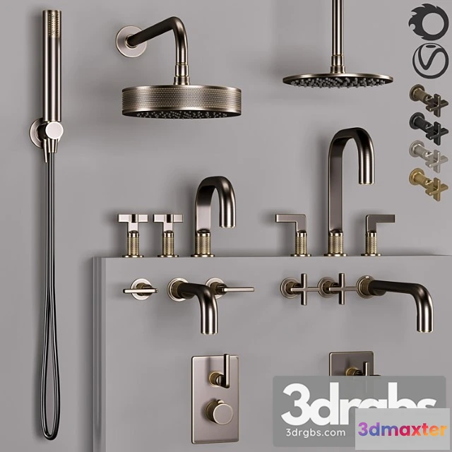 912168 - Gessi Bathroom Inciso Faucet Set 1 1
