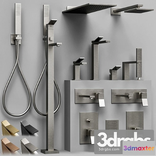 912182 - Gessi Rettangolo K Bathroom Faucet Set