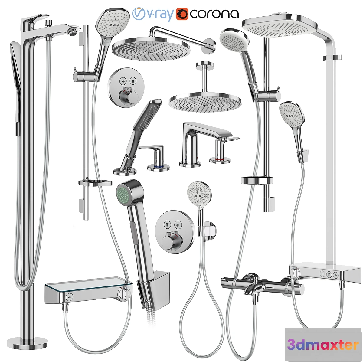 912266 - Hansgrohe Set 173 Mixers Shower Systems