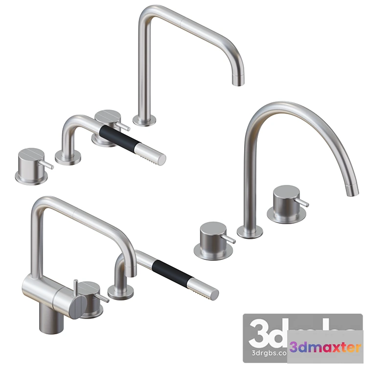 912596 - Vola Kitchen Mixer Hand Shower Set01 1