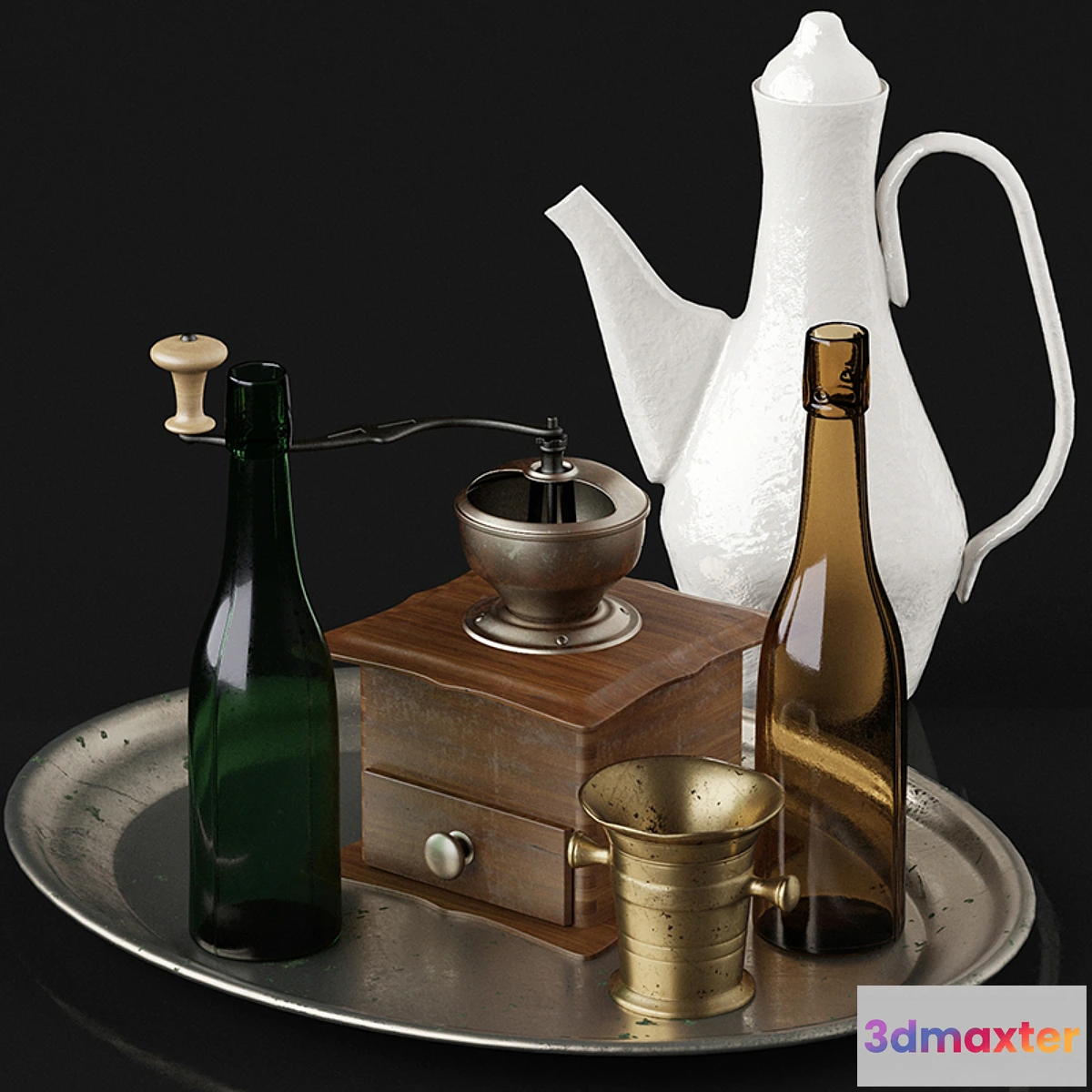 1279916 - Vintage kitchen props 3D Max