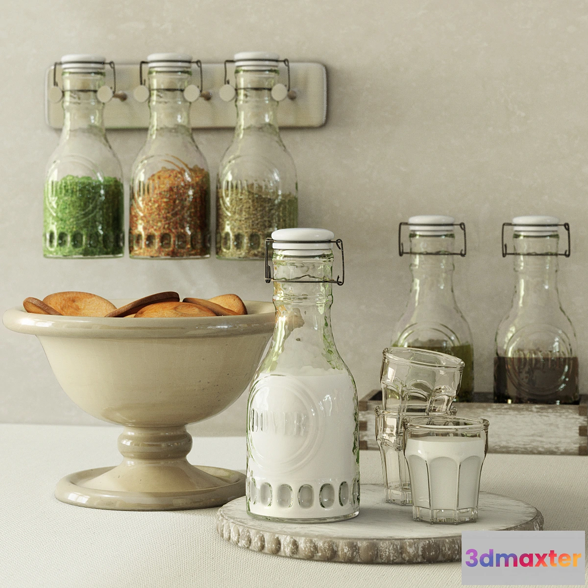 1284824 - Pottery Barn _ Glass Carafe 3D Max