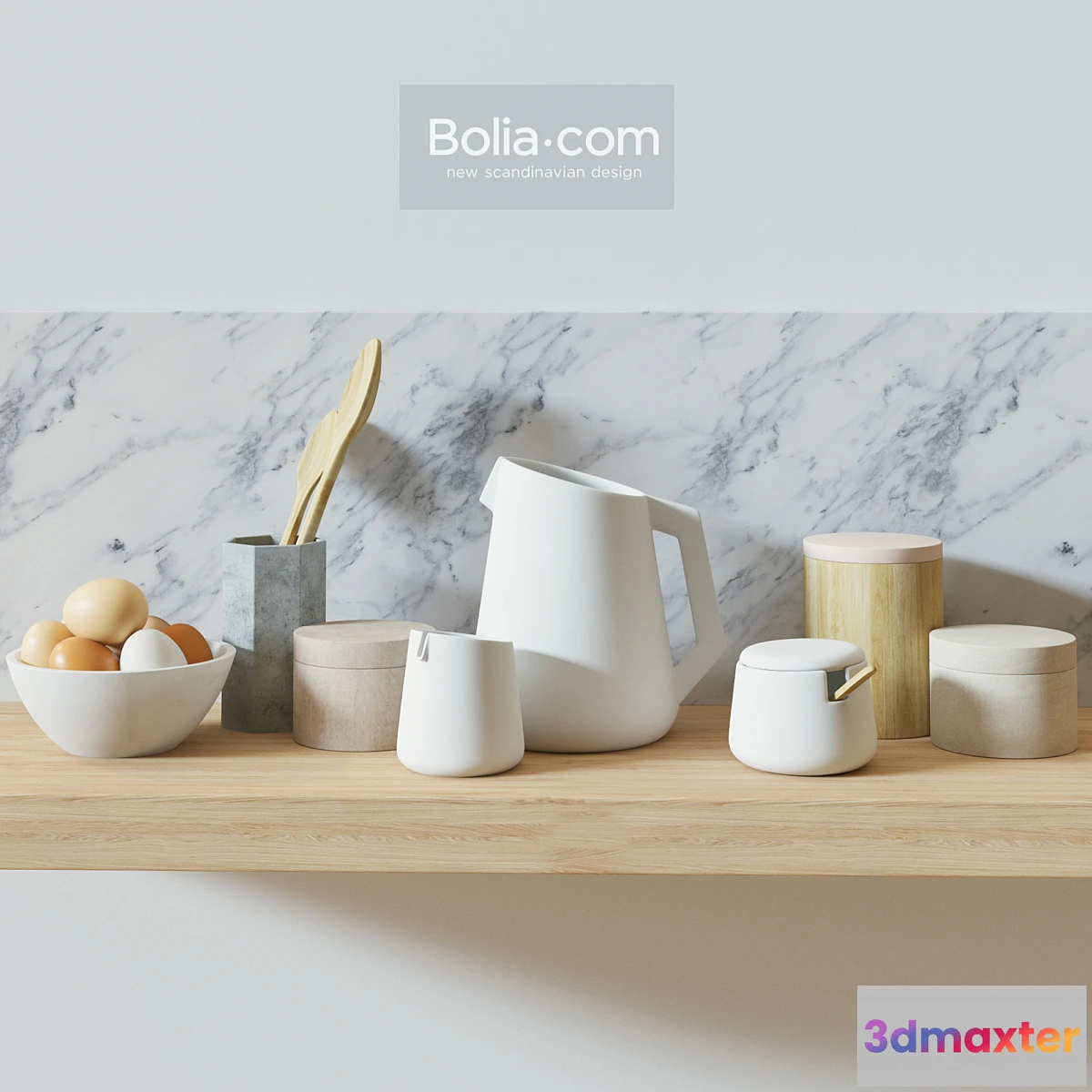 1288626 - Bolia kitchen set _ Decorative set for the kitchen 3D Max