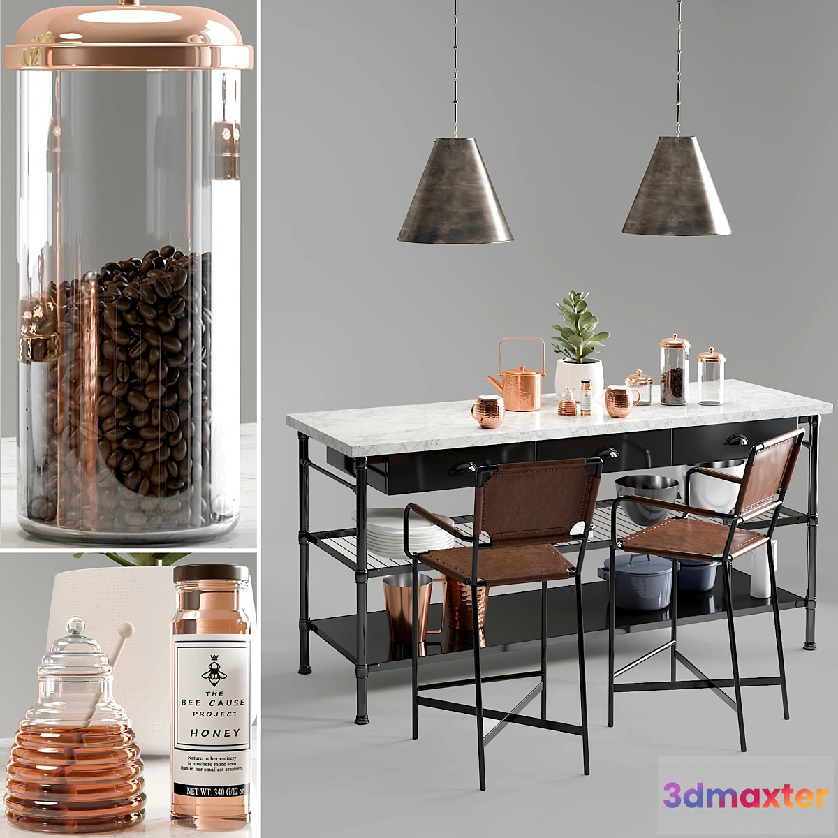 1296846 - Kitchen Island 6 3D Max