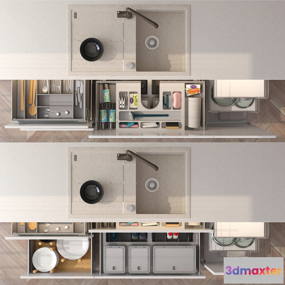 1297512 - Drawers and their filling 2 3D Max