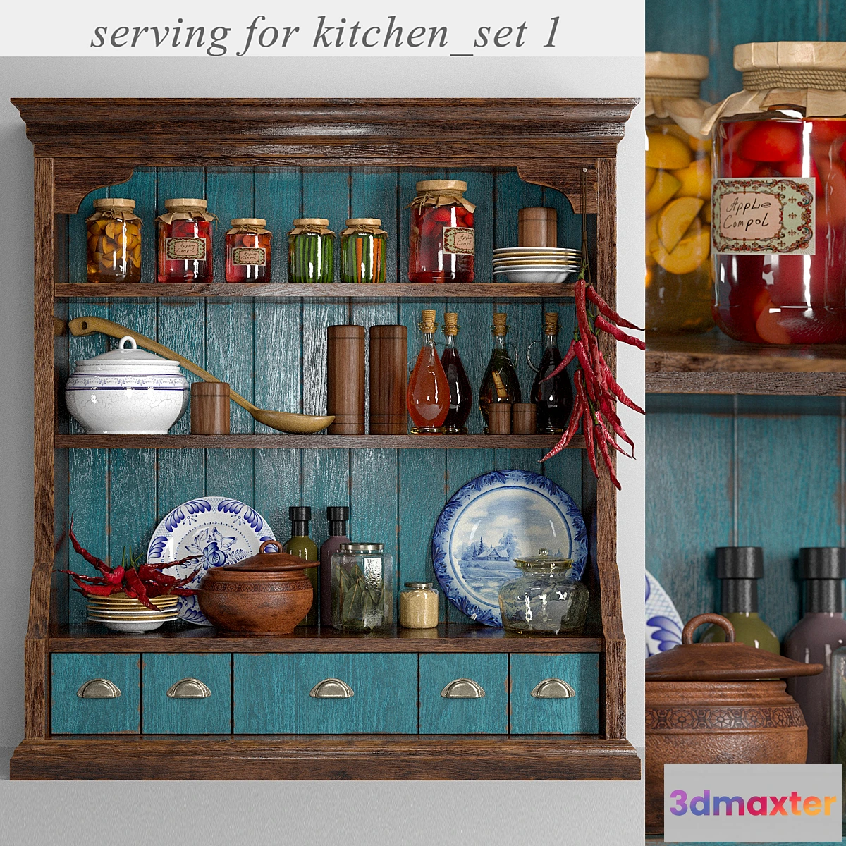 1309962 - Serving for kitchen_set 1 3D Max