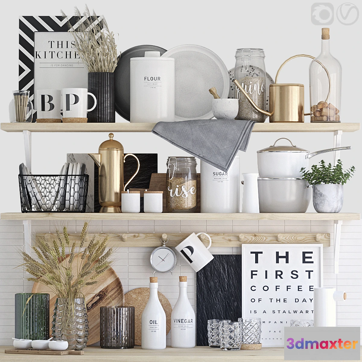 1315449 - Decorative set for the kitchen 7 3D Max