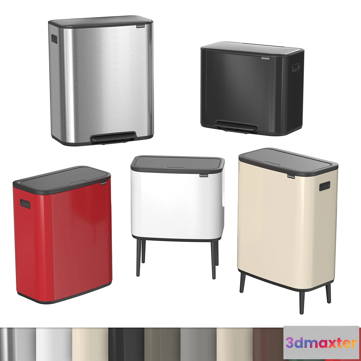 1326548 - BRABANTIA BO BINS (Trash cans) - No.2 3D Max