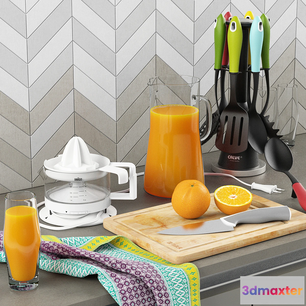 1336544 - Kitchen accessories 3D Max