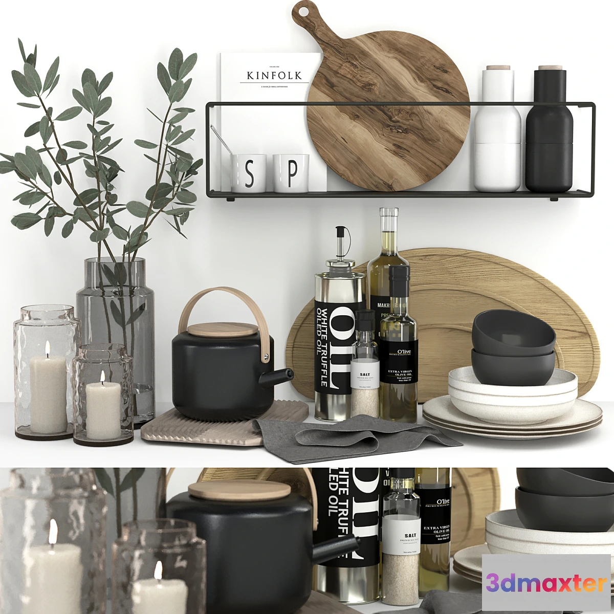 1337430 - Kitchen accessories 01 - Decorative set 13 3D Max