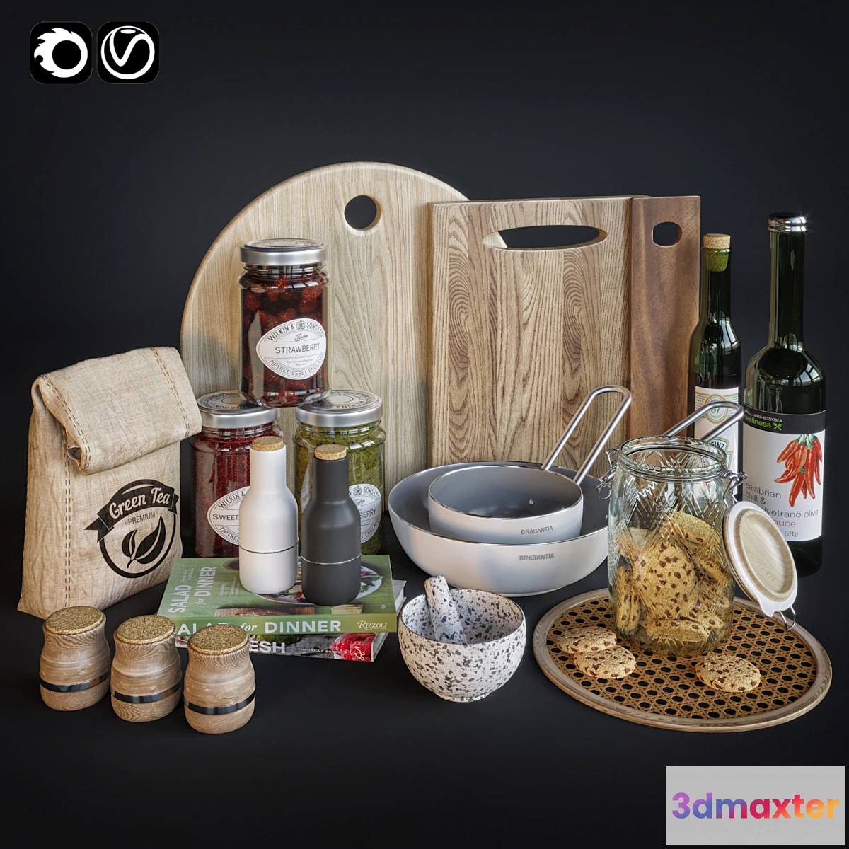 1342531 - Kitchen accessorie 3D Max