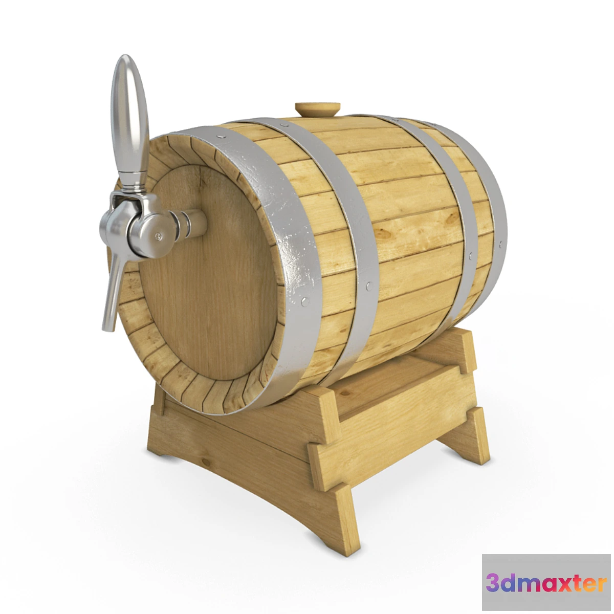 1349108 - Wooden beer barrel 3D Max