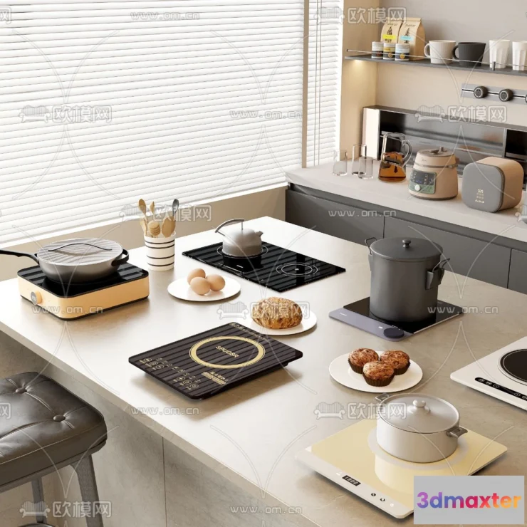 1369438 - Kitchen Appliances for Interior Design - 3DS Max Models - 017 3D Max