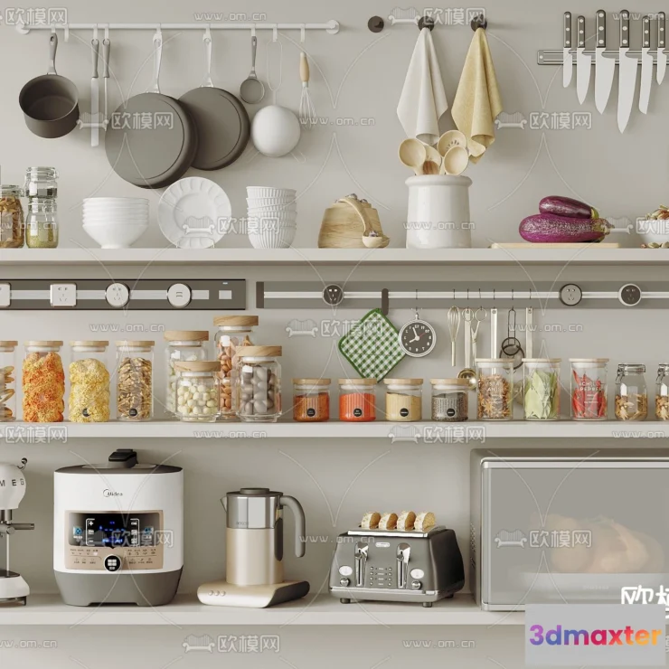 1371300 - Kitchen Appliances for Interior Design - 3DS Max Models - 045 3D Max