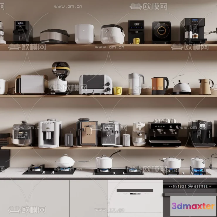 1372544 - Kitchen Appliances for Interior Design - 3DS Max Models - 064 3D Max