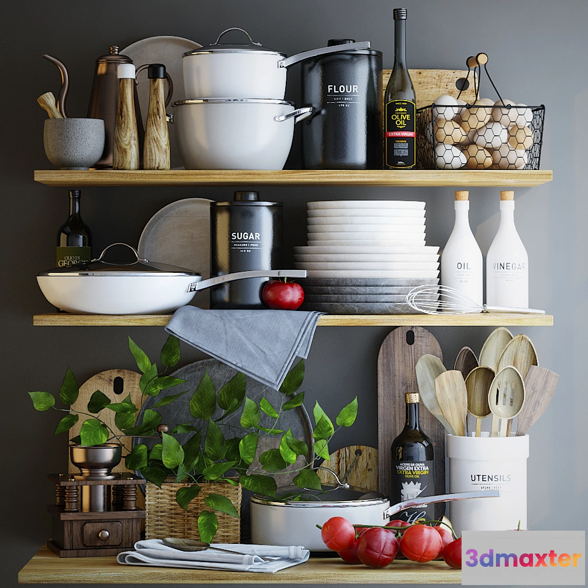 1392758 - Decorative set for kitchen 3D Max