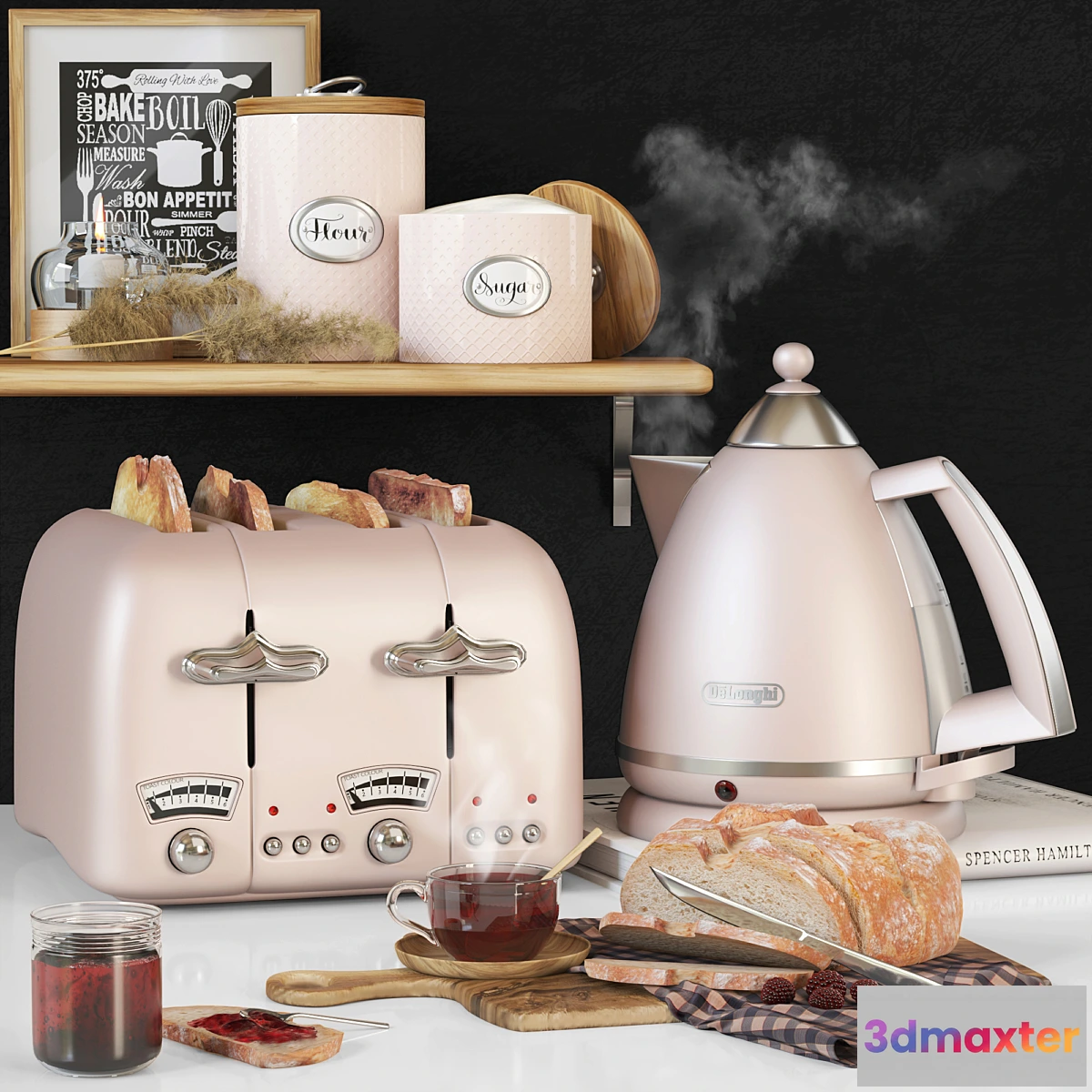 1395282 - DeLonghi Appliances Kitchen Set 3D Max