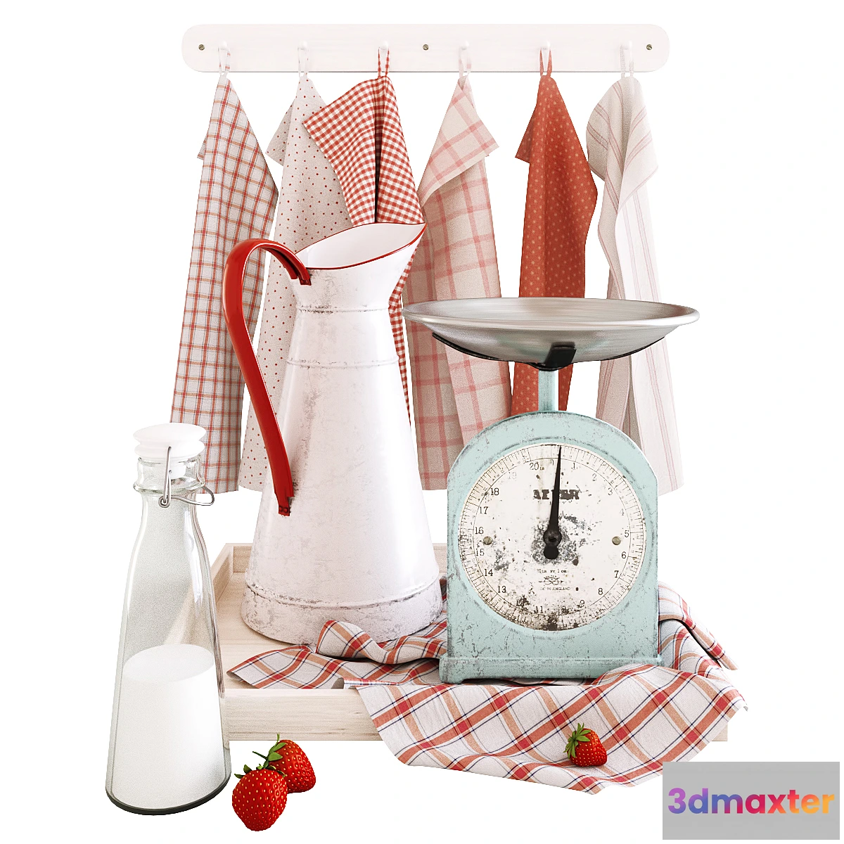 1403418 - Decorative set with strawberry 3D Max