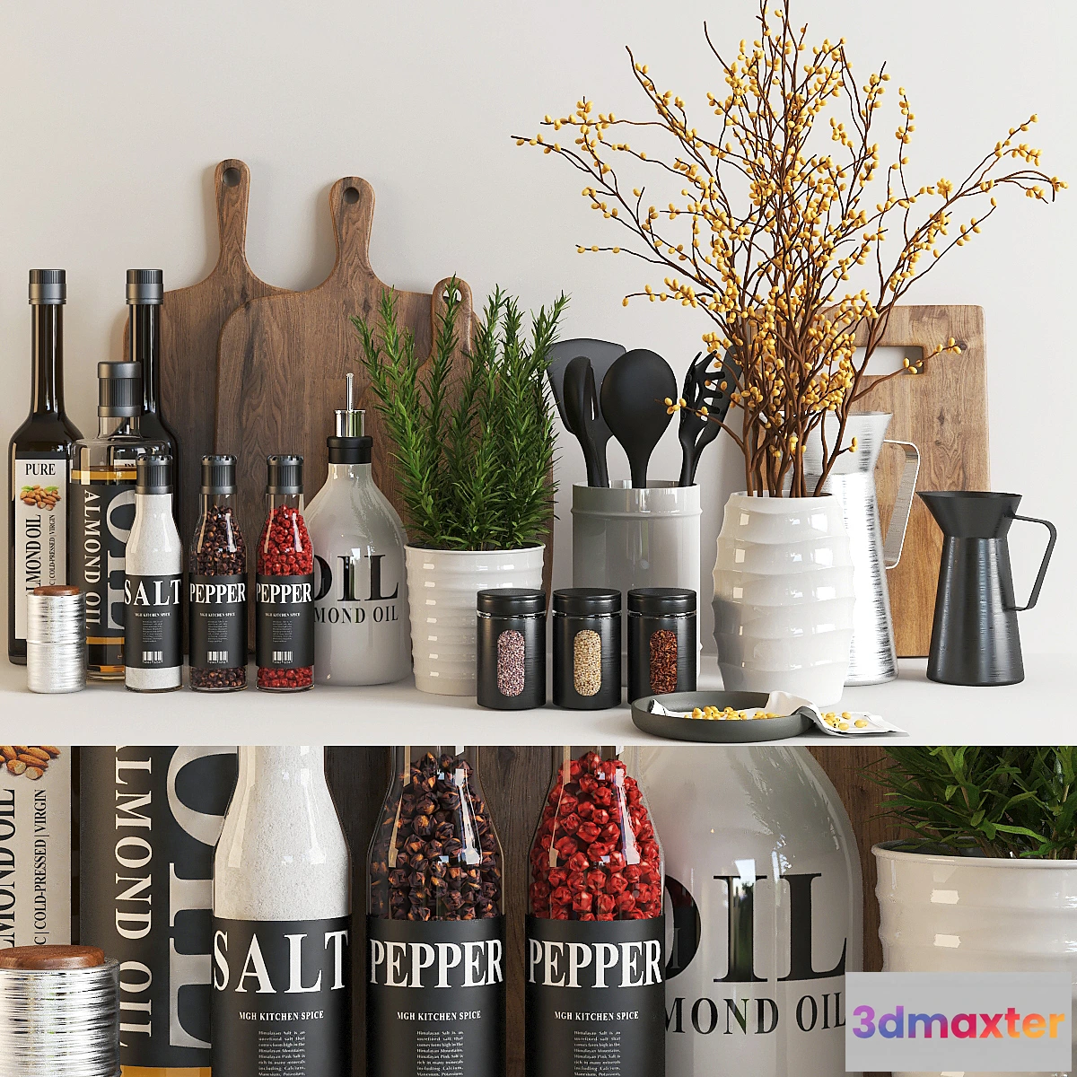 1404692 - set1207 -kitchen yellow 3D Max