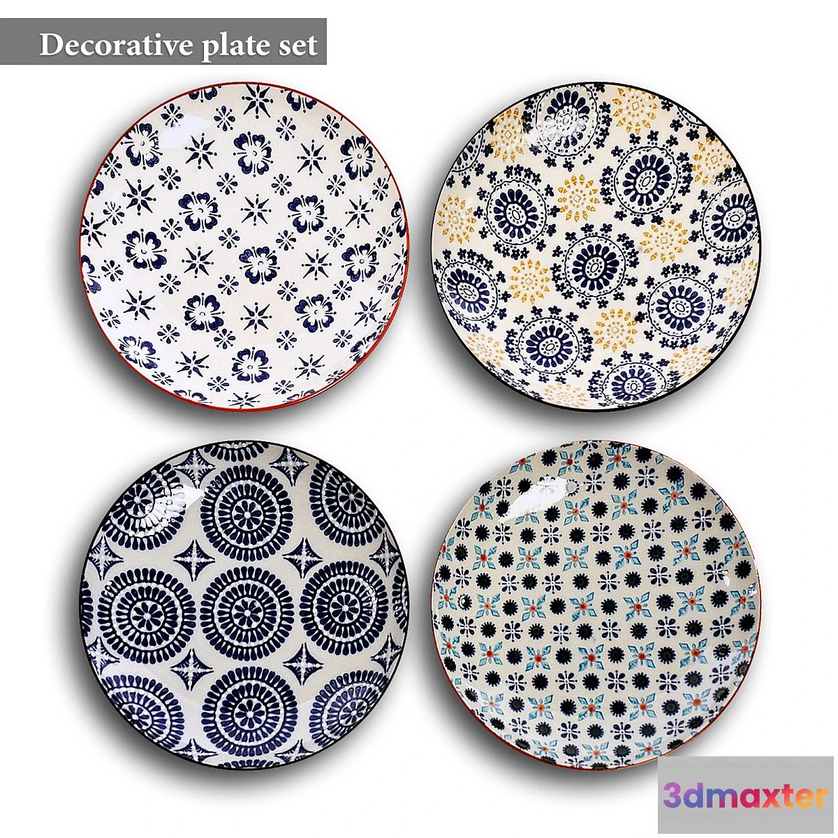 1416722 - Decorative plate set 2 3D Max
