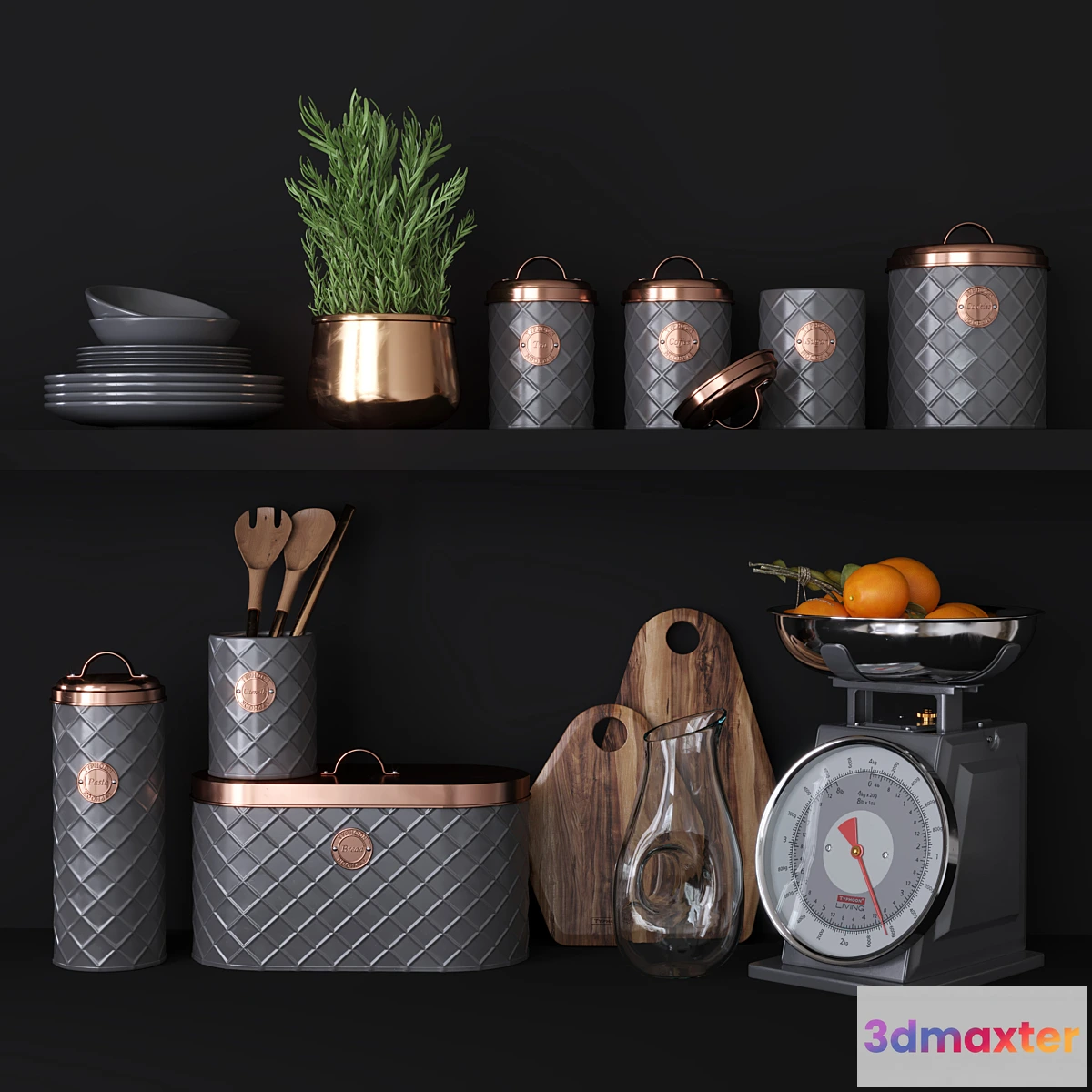 1420174 - TYPHOON_Copper_Decor_set 3D Max