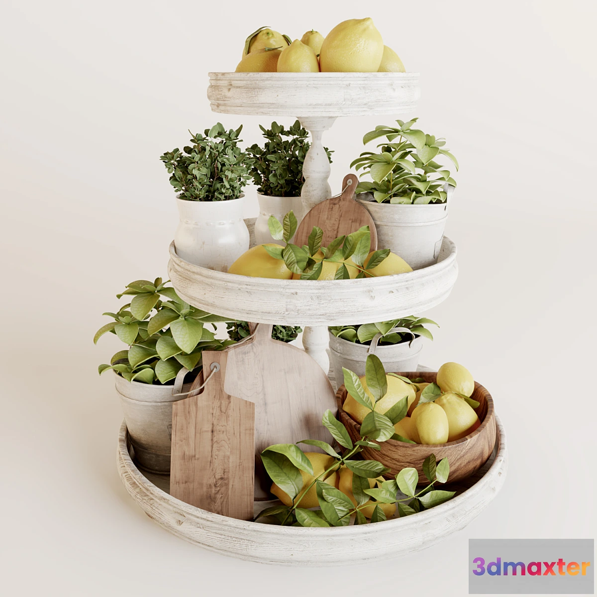 1424726 - Decorative set with lemons 3D Max