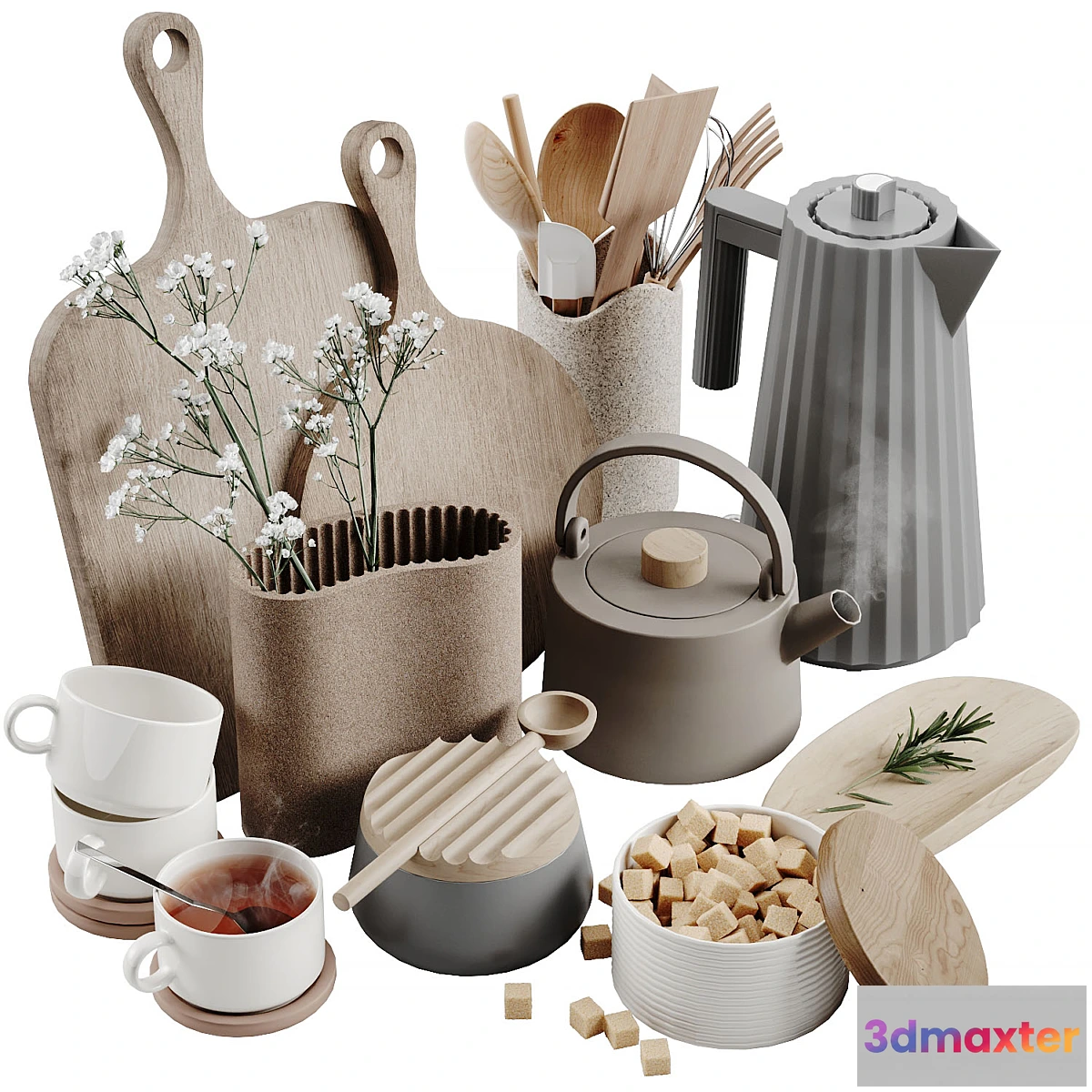 1432064 - Decorative set for the kitchen 2 3D Max